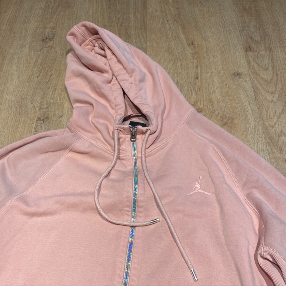 Jordan Light Pink Zip-Up Hoodie